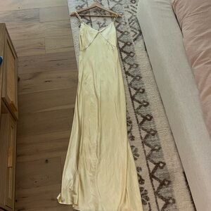 Billy J Maxi Yellow Silk Dress Size 8